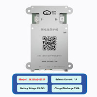 JK-B1A24S15P Placa de Protección Inteligente para Baterías de Litio 8S-24S, Carga/Descarga de 150A, Balance Activo de 1A, Monitoreo por APP, Calentamiento, 48V