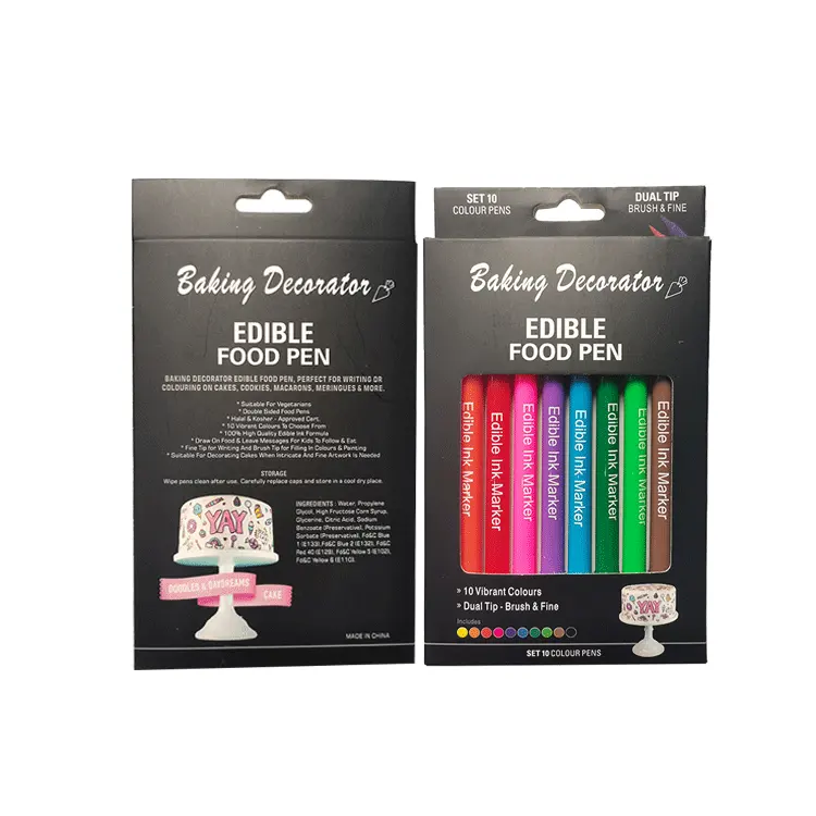 New Style Essbarer Pigments tift Pinsel Lebensmittel farb stift Eaten Ink Marker Pen