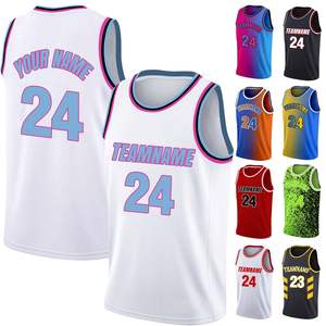 مخصص كرة السلة جيرسي المطبوعة كرة السلة جولة الرقبة ارتداء بالتسام تنفس الرجال كرة السلة قميص موحد - Product Image 3