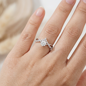 Starsgem 0.5ct 1ct 2ct 3ct Round Cut Lab Grown Diamond 10k White Gold <b>Couple</b> Engagement <b>Ring</b> - Product Image 3