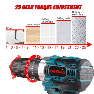 <span class=keywords><strong>Perceuse</strong></span> à percussion électrique sans balais 1000W 450NM tournevis électrique sans fil 25 + 3 couple 3 en 1 13mm pour <span class=keywords><strong>Makita</strong></span> 18v batterie bricolage - Product Image 5