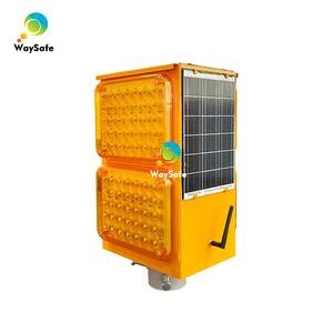 Feux d'avertissement clignotants synchronisés WaySafe, jaunes, indice de protection IP68, montage sur poteau pour une haute visibilité dans les conditions de brouillard, zones minières - Product Image 4