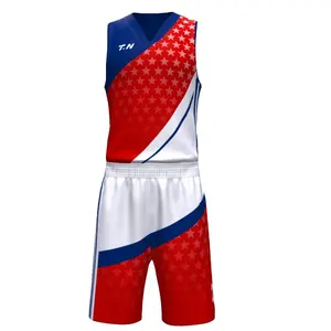 Thời Trang Tùy Chỉnh Trống Thiết Kế Usa Jersey Ăn Mặc Bóng Rổ Với Thiết Kế Tùy Chỉnh