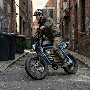 Bicicleta Eléctrica Retro Scrambler con Neumáticos Anchos y Frenos de Disco Hidráulicos, Bicicleta Motorizada de Alta Velocidad para Aventuras Urbanas - Product Image 2