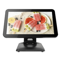 Système de point de vente tactile 15,6 pouces avec design pliable en ABS, écran tactile et deuxième écran de 11,6 pouces pour la vente au détail et la restauration