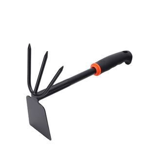 Ensemble d'outils <span class=keywords><strong>de</strong></span> <span class=keywords><strong>jardin</strong></span> en quatre pièces <span class=keywords><strong>de</strong></span> haute qualité pelle à fleurs manche en vinyle râteau à cinq dents grande pelle et petite pelle houe à double usage - Product Image 1