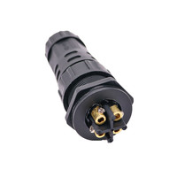 Câbles de connecteur de câble d'assemblage de cosse à vis M25 montage sur panneau prise mâle femelle 300V 25A prise d'alimentation IP68 2Pin pour câblage extérieur
