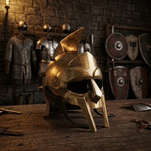 Medieval Maximus Helmet <b>Gladiator</b> Armor Helmet Antique Armor Doom Helmet <b>gladiator</b> armor helmet polished metal finish metal - Product Image 3