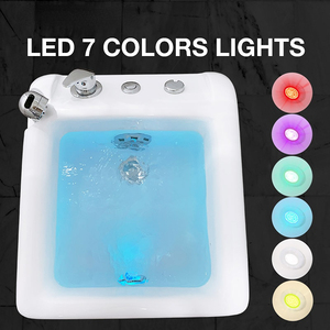 Silla de pedicura acrílica para uso en hoteles, lavabo de baño para bebés y mascotas con luces de surf de masaje para remojar los pies - Product Image 6