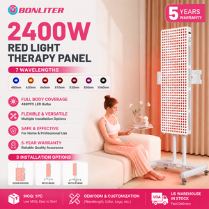 Panneau de luminothérapie rouge sur pied OEM ODM 2400W, 7 longueurs d'onde, 480 ampoules LED, usage domestique, logo personnalisé - Product Image 2