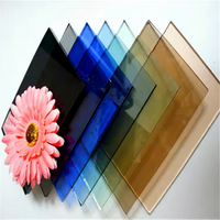 Verre flotté teinté réfléchissant la chaleur 3mm-10mm Bronze foncé/Bleu/Vert/Noir pour panneaux de fenêtres et portes de bâtiments, idéal pour la décoration, garantie 5 ans