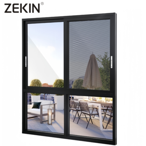 Zekin หน้าต่างบานเลื่อนสไตล์ยุโรปขนาดกำหนดเองได้กระจกนิรภัยอลูมิเนียมอัลลอยด์แบบรางระบายอากาศ - Product Image 3