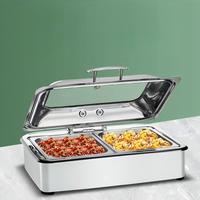 Anpassbare Größen Weiß-Gold Chafing Dish Buffet-Set für Hotel- und Restaurantnutzung