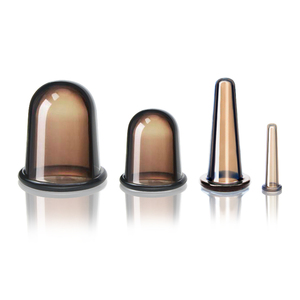 Kit de ventouses pour massage du visage et des yeux, 4 pièces, petit et grand format, thérapie en silicone, ensemble de ventouses faciales - Product Image 1