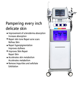 Dispositivo de belleza 2 en 1 para exfoliación, hidratación, lifting y regeneración con control de pantalla táctil para resultados profesionales - Product Image 4