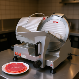 Trancheuse à viande électrique Vevor, lame en acier au carbone de 10 pouces, épaisseur réglable, trancheuse à charcuterie, usage commercial et domestique - Product Image 2