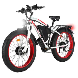 Stock de EE. UU. Bicicleta eléctrica Smlro XDC600 21 velocidades 48V 1000W 2000W Motor dual 22.4ah 26 pulgadas bicicleta eléctrica gruesa aleación de aluminio Ebike