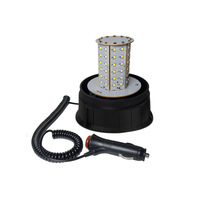 Balise d'urgence LED à fixation magnétique et à vis, 14,4 W, ambre et bleue, pour toit, signalisation de danger, lumière rotative clignotante avec prise allume-cigare