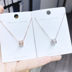 Premium Quality <b>Pendant</b> <b>Necklace</b> Micro Inlaying Process Zircon Small Waist <b>Fashion</b> Designer <b>Necklace</b> - Product Image 3