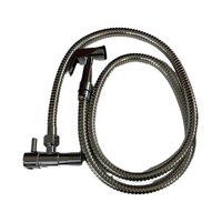 Douchette WC chromée avec robinet en T, pulvérisateur en acier inoxydable pour femmes musulmanes, pommeau de douche pour salle de bain
