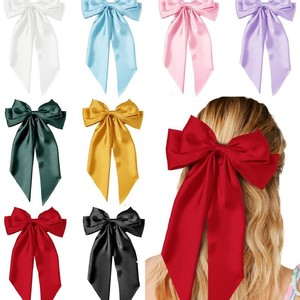 Jepit Rambut Pita Logam Wanita Motif Polkadot Warna Solid Gaya Jepang Korea Buatan Tangan Hadiah Pesta Mewah - Product Image 1