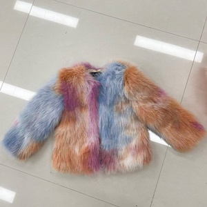 Manteau court en <span class=keywords><strong>fausse</strong></span> <span class=keywords><strong>fourrure</strong></span> moelleuse et chaude pour filles, veste d'hiver de luxe pour tout-petits, cardigan pour filles - Product Image 3