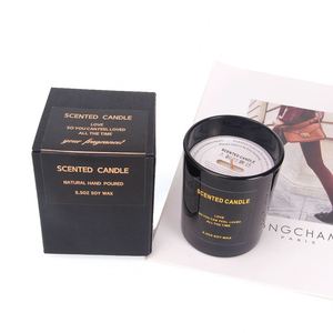 Bougie artisanale en cire de soja écologique dans un bocal en verre noir, aromathérapie, mèche unique, décoration moderne pour la maison, mariage, 5,5 oz - Product Image 5