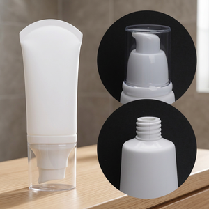 Tubes cosmétiques ronds et ovales sur mesure en gros avec bouchon pompe pour lotion, crème et soins de la peau - Product Image 1