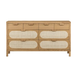 Coffre en bois massif tressé en rotin de style <span class=keywords><strong>nordique</strong></span> vintage, armoire de rangement simple, pour usage domestique - Directement de l'usine, personnalisable - Product Image 1
