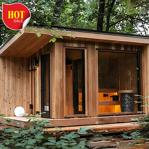 Nhà Máy Giá Sang Trọng 4-6 Người Gỗ Tắm Hơi Ngoài Trời Khô Hơi Nước Chức Năng 220V Ngoài Trời Tắm Hơi 6 Người Phòng Tắm Hơi - Product Image 3