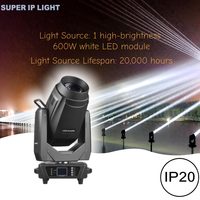 Projecteur LED 600W, durée de vie 20000H, 4 volets, double prismes, DMX RDM, Ra>80, 3-en-1 Beam Spot Wash, pour concerts, théâtres, mariages