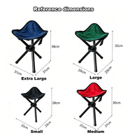Tabouret de pêche pliable triangulaire en tissu Oxford, style tactique ultraléger et portable pour l'extérieur, idéal pour le barbecue et le camping