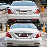 Body Kit Mobil Mercedes S Class W222 2014-2017 ke 2018-2020 Model S63 AMG Kualitas Tinggi Baru Set Lengkap