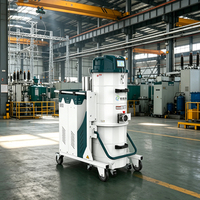 Aspirateur industriel triphasé 380V à tambour unique pour la collecte de copeaux métalliques secs et humides sur les sols d'usine
