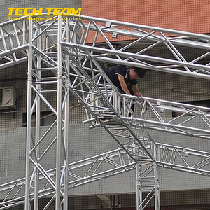 Structure <span class=keywords><strong>de</strong></span> scène légère en alliage d'aluminium portable 389x389cm avec poteaux à raccordement pour affichage - Product Image 3