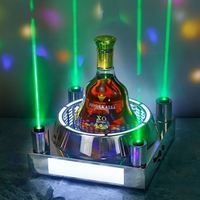 Bar Discothèque Métal Château LED Base Lumineuse Whisky Vin Champagne Présentoir Porte-Bouteille Présentateur Glorificateurs avec Laser
