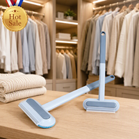 Brosse à poils pour animaux de compagnie multifonctionnelle auto-nettoyante en ABS, réutilisable, pour chien et chat, double face, outil facile pour enlever les poils