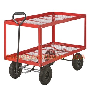 Großer doppelter Seck Metall wagen Stahl Utility Garten wagen - Product Image 1
