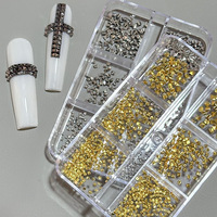 Pyramides 3D Punk Rock pour Nail Art, Rivets Métalliques Coniques à Quatre Faces à Dos Plat, Breloques Gothiques pour Ongles