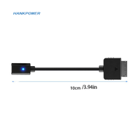 Câble de charge Type-C pour PSP GO, convertisseur de prise USB C femelle et câble d'alimentation avec voyant lumineux