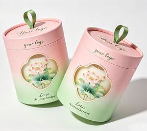 หลอดบรรจุภัณฑ์กระดาษคราฟท์รีไซเคิลย่อยสลายได้ทางชีวภาพสำหรับบรรจุภัณฑ์เทียนหอม เครื่องสำอาง และชา - Product Image 1
