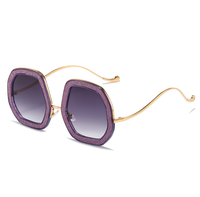 Lunettes de soleil pour femmes, marque de diamant, lunettes de soleil graduelles pour dames, lunettes de soleil pour femmes avec strass