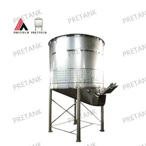 Réservoir de fermentation de vin en acier inoxydable Pretank avec veste de refroidissement Réservoir de fermenteur Réservoir de fermentation de vin