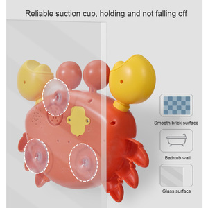 Machine à bulles électrique DWI Dowellin en forme de <span class=keywords><strong>crabe</strong></span>, jouet de bain pour bébé, machine à savon pour baignoire, fabricant automatique de bulles, jouet <span class=keywords><strong>crabe</strong></span> mural pour bébé - Product Image 4