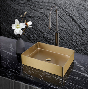 Oro pittura di colore Foshan lavello rubinetto di design in acciaio lavaggio a mano lavello - Product Image 3