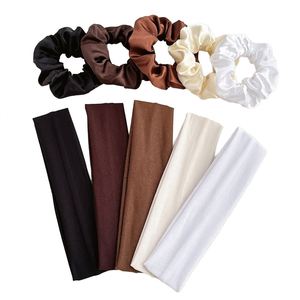 Bandeaux de sport souples et élastiques pour le yoga, avec chouchous assortis pour filles, femmes et hommes (unisexe) - Product Image 1