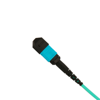 Tali Kekang Tambalan Serat Optik 1M MPO MTP Pria Wanita Ke LC UPC 12C 12 Core OM3 OM4 Mode Tunggal SM PVC LSZH 0.9Mm 2.0Mm 3.0Mm