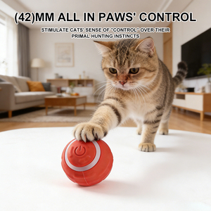 Nuevo Juguete Interactivo Ecológico <span class=keywords><strong>para</strong></span> Gatos, Automático, Recargable, con Rodillos, <span class=keywords><strong>de</strong></span> ABS y <span class=keywords><strong>Gel</strong></span> <span class=keywords><strong>de</strong></span> Sílice, Diseño Adorable, <span class=keywords><strong>para</strong></span> Gatos <span class=keywords><strong>de</strong></span> Interior - Product Image 4