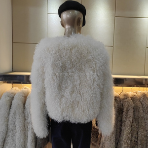 Elegante Giacca Corta Invernale da <span class=keywords><strong>Donna</strong></span> Bianca <span class=keywords><strong>con</strong></span> Collo in <span class=keywords><strong>Pelliccia</strong></span>, Spessa e Calda, Nuova Collezione Moda - Product Image 4