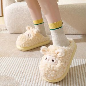 2025 vente chaude jouet personnalisé mignon mouton hiver pantoufle confortable hiver automne peluches pour enfants adulte maison pour femme dame grossistes - Product Image 2